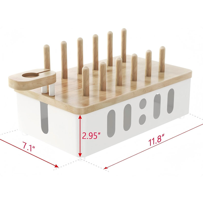 Station de charge en métal pour plusieurs appareils, nouvelle station de charge en bois pour téléphone portable, White