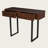 Solid Wood Entryway Table with Fluted Design, Retro Minimalist Console with Storage and Metal Legs-424070103