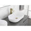 Lavabo de salle de bain blanc de 24 po x 14 po pour le lavabo - Matériau d'installation au-dessus du comptoir à l'impact et à la décoloration Finition délicate de 24 po Rectangle à griffer lisse-16736721