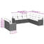 Vidaxl Garden Sofa Set Black