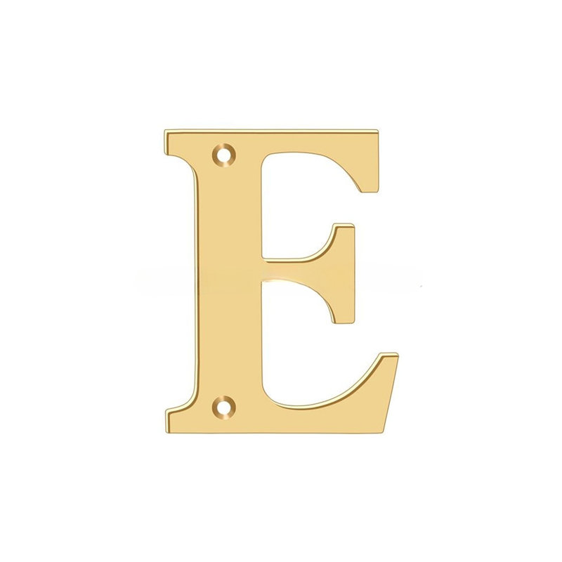 4" H Brass House Letter, Lifetime Brass, B