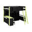 Designs Full Size Gaming Loft Bed With Built-In Desk & LED Lights, Wooden Loft Bed With Wardrobe & Drawer-603172316