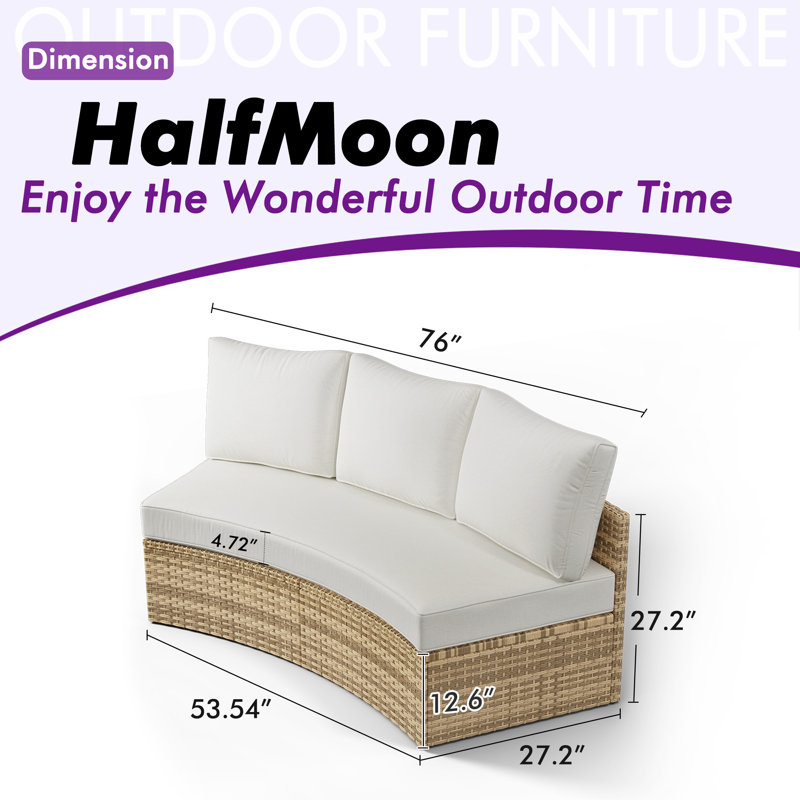 Leiny 3 - Person Patio Conversation Sets with Cushions, Beige, Beige