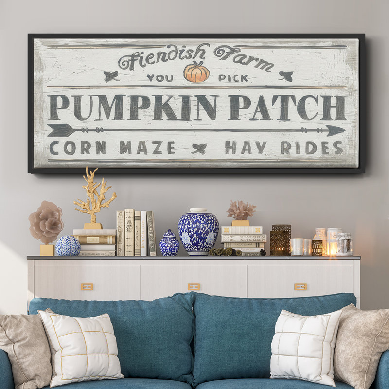 «Pumpkin Patch II», toile encadrée, H 12 po x l 30 po