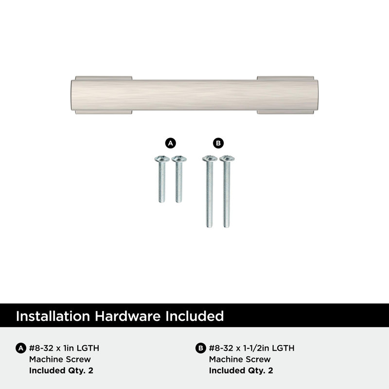 Triomphe 3 inch (76mm) Center-to-Center Satin Nickel Cabinet Pull - 25 Pack, 3", Satin Nickel