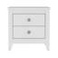 Table de chevet Amara, table de bout, table d'appoint à deux tablettes, quatre pieds - blanc-692892631