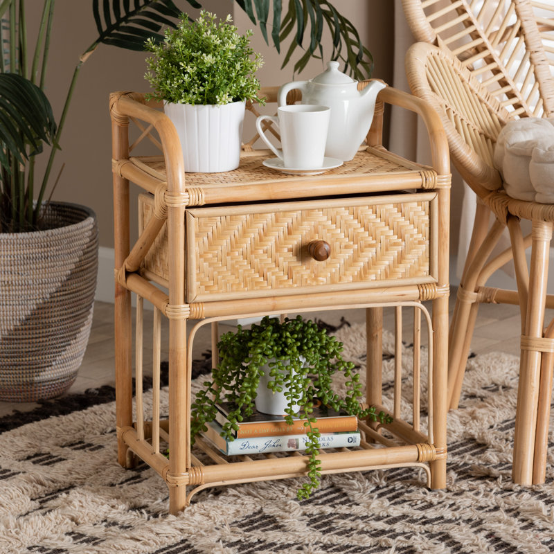 Fortunato 17.7'' W Wicker / Rattan Nightstand