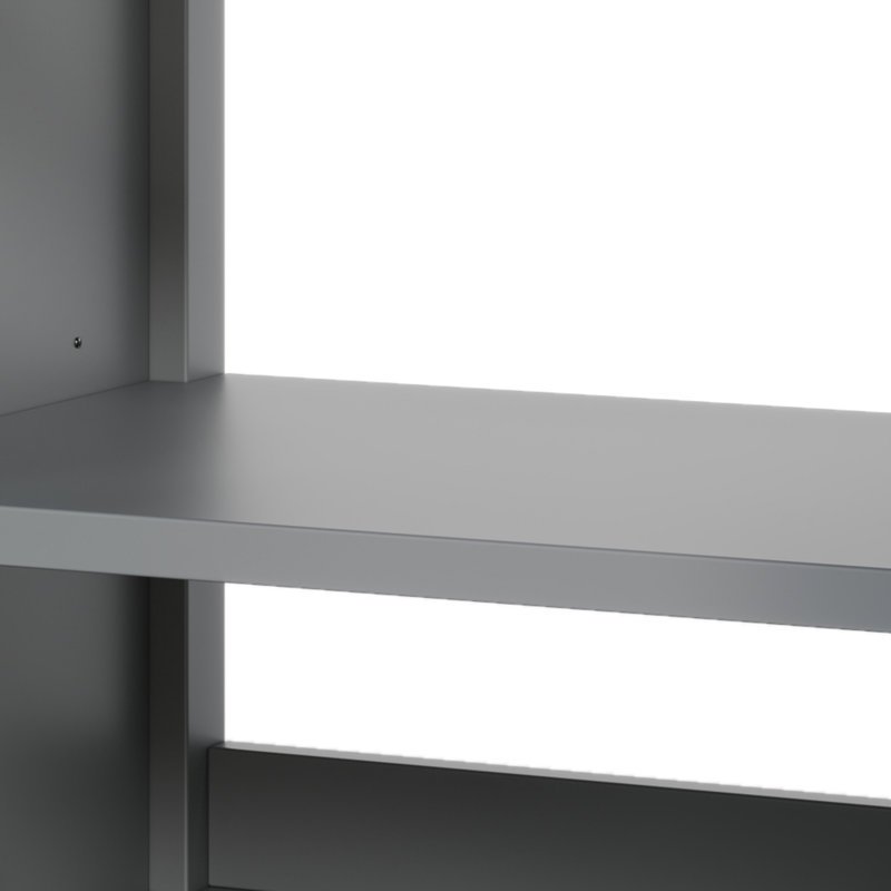Meuble-lavabo simple 30 po avec lavabo en céramique, Gris