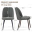 150Cm Table With 6 Modern Cool Colour Upholstered Dining Chairs-926874851
