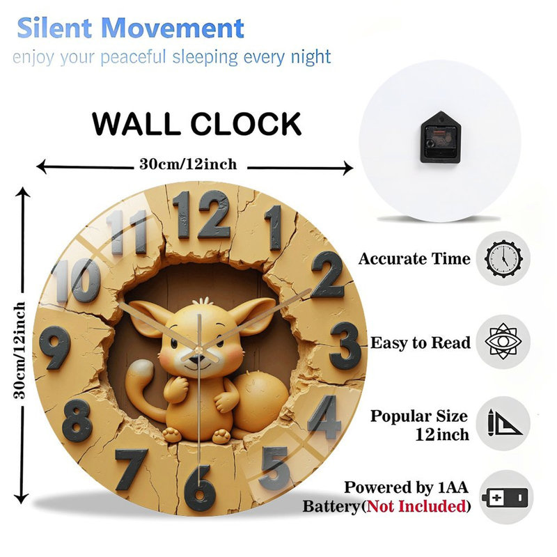 Horloge murale 12 po