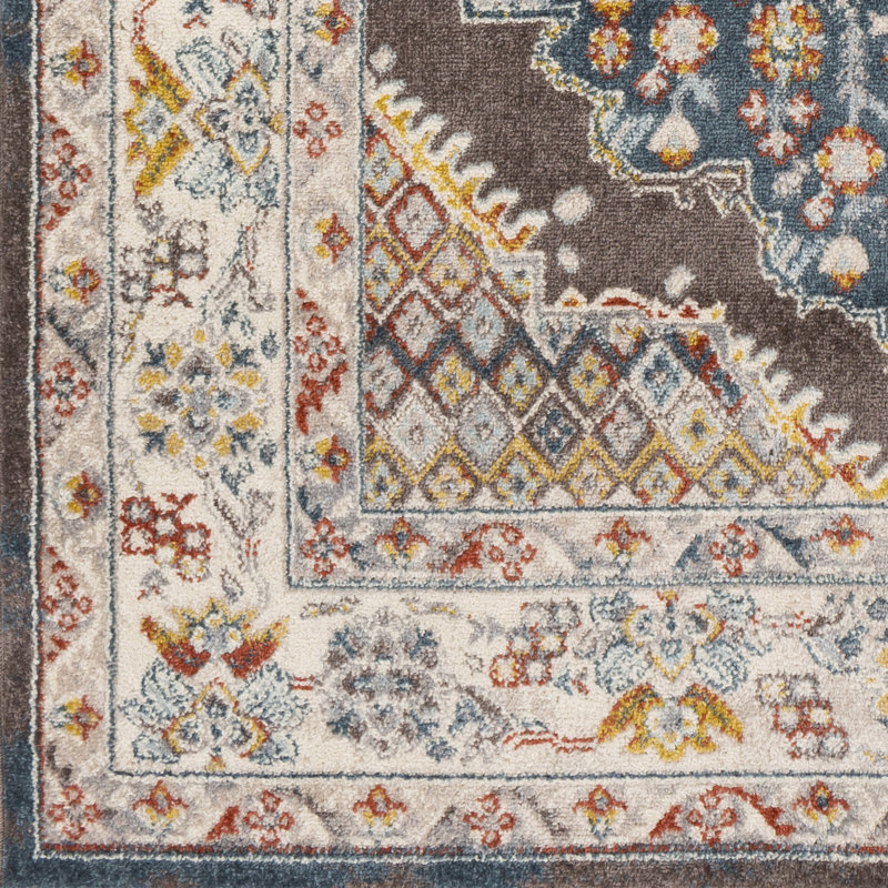 Machine Woven Indoor Rug, Multicolour/Blue, Rectangle 120 x 170 cm