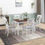 Ensemble de table de salle à manger 5 pièces en bois avec 4 fauteuils à dossier en X-242247954-242247957