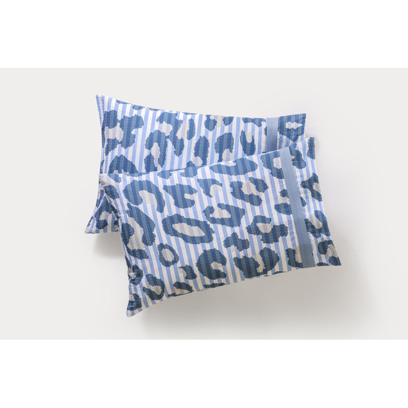 Ensemble de 2 taies décoratives Seersucker Leopard, Taie décorative format grand