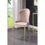 Chaise d'appoint en tissu beige et fini doré (lot de 2)