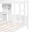 Lit superposé simple au-dessus de simple et simple avec bureau intégré et tablettes de rangement, lampe de lecture, 3 lits en 1-1762177415