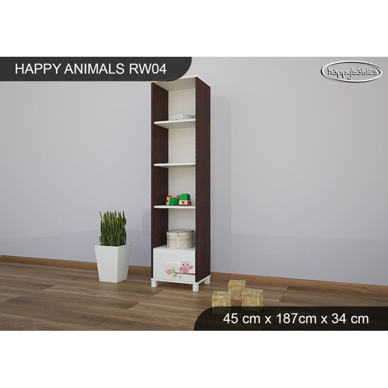 187cm H X 45cm W Cube Unit Kids Bookcase, Wenge Chestnut