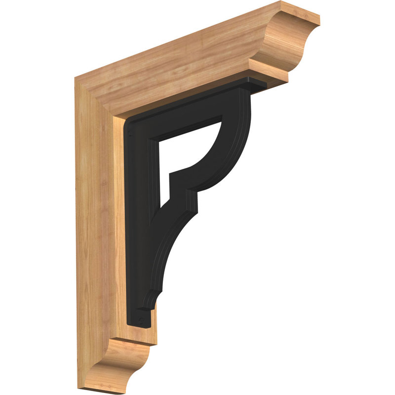 Support de fer triple Bradford, H 23 po x P 20 po, Cèdre rouge de l'Ouest l 3 1/2 po x T 4 po (lisse