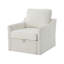 Fauteuil pivotant avec tissu chenille doux-2064389066