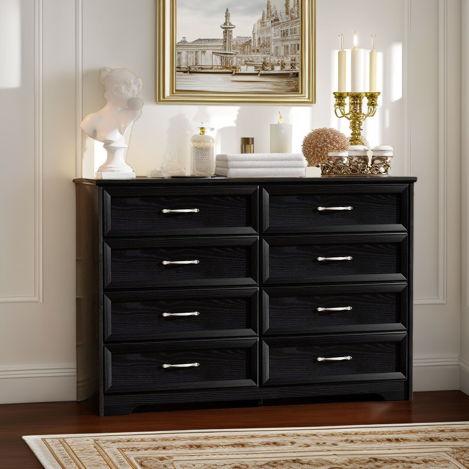 Lark Manor White Dresser For Bedroom With 8 Drawers Dressers & Chest Of ...