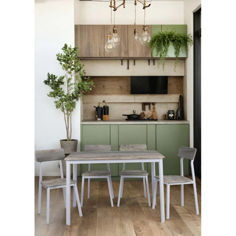 Ensemble de table de salle à manger moderne 5 pièces avec 4 chaises