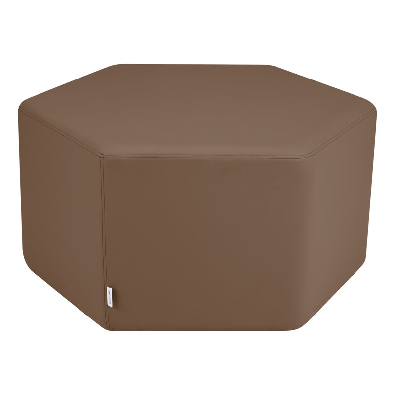 Tabouret hexagonal structuré en savoir plus, Chocolat, H 18 po x l 30,5 po x P 34,5 po, Non