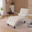 Fauteuil inclinable classique en velours avec capitonnage à boutons et garniture cloutée argentée - Fauteuil lounge de style vintage avec structure en bois pour salon, bureau, chambre