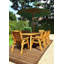 Finney 8 - Person Wood Patio Dining Set with Rectangular Table , Cushions Included-382501784
