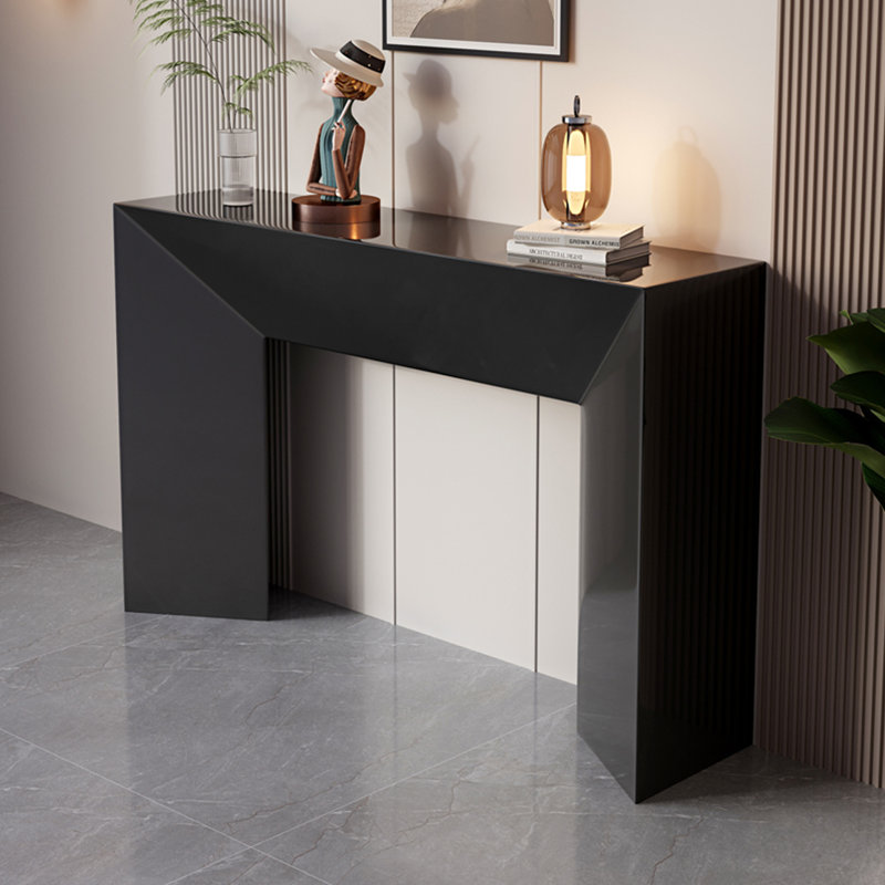 Modern Minimalist Console Table, Black, 35.43" H x 47.24" W x 13.78" D