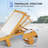 Acacia Wood Outdoor Chaise Lounge with Adjustable Backrest & Wheels, 79x24in All-Weather Patio Furniture, Sunbathing Recliner for Lawn & Balcony