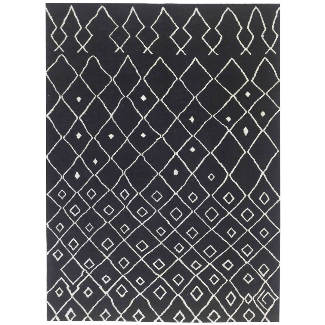 Geometric Hand Knotted 202cm X 290cm Area Rug