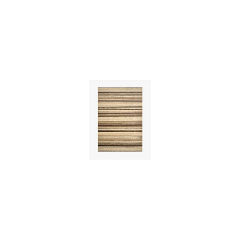 Striped Wool Hand Knotted Area Rug, 1.80m x 1.20m