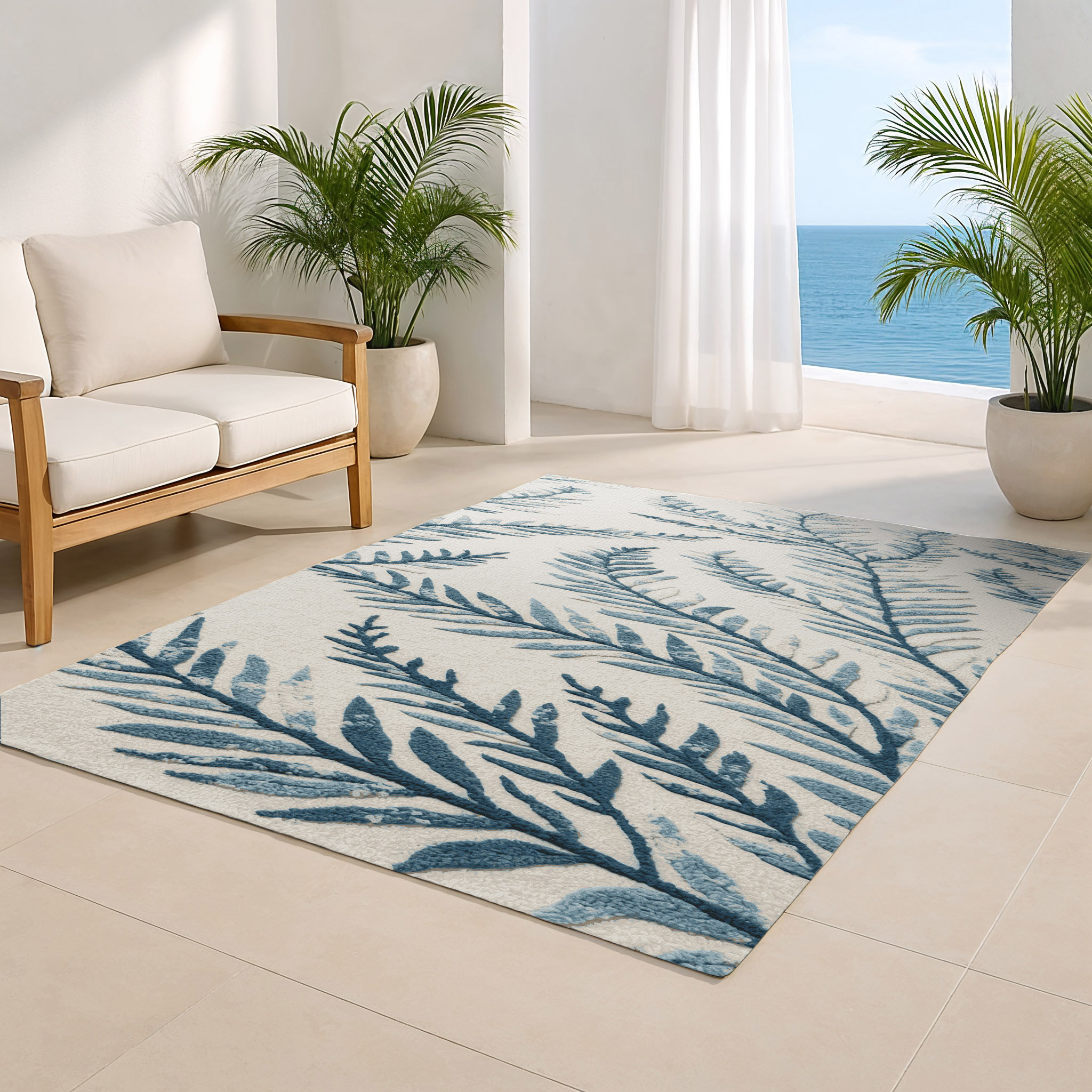 Bayou Breeze Nature Gray Indoor and Outdoor Area Rug | Wayfair