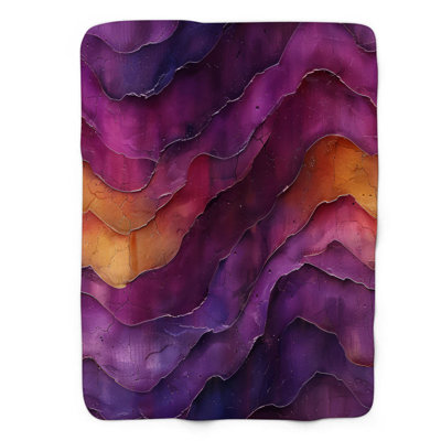 Weathered Colors - Couverture sherpa de qualité supérieure 1 pièce
