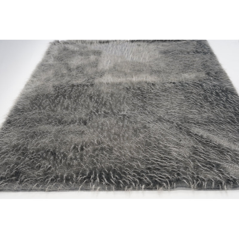 Tapis gris/blanc