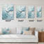 Horloge murale en métal Blue Ocean Storm And Rain-960973640