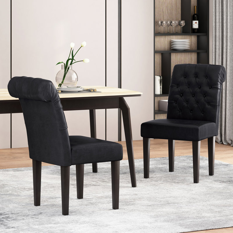 Broxton Tuft Dining Rolltop Kd, Black