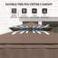 Pavillon de jardin en acier et polyester avec auvent et tablettes réglables, ton brun, L 95,3 po x l 58,7 po x H 97,6 po