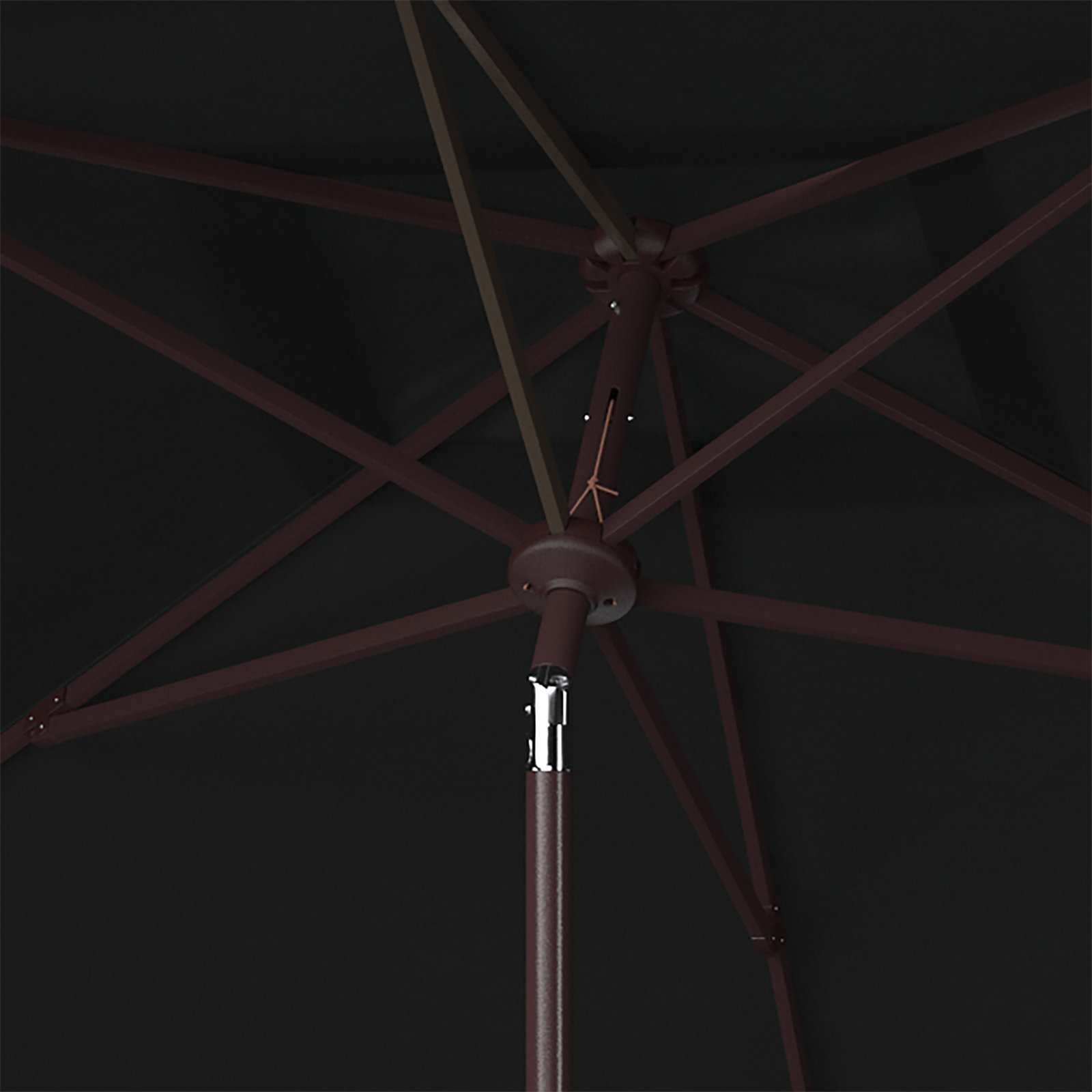 Towerside 118.1'' Outdoor Umbrella, Black
