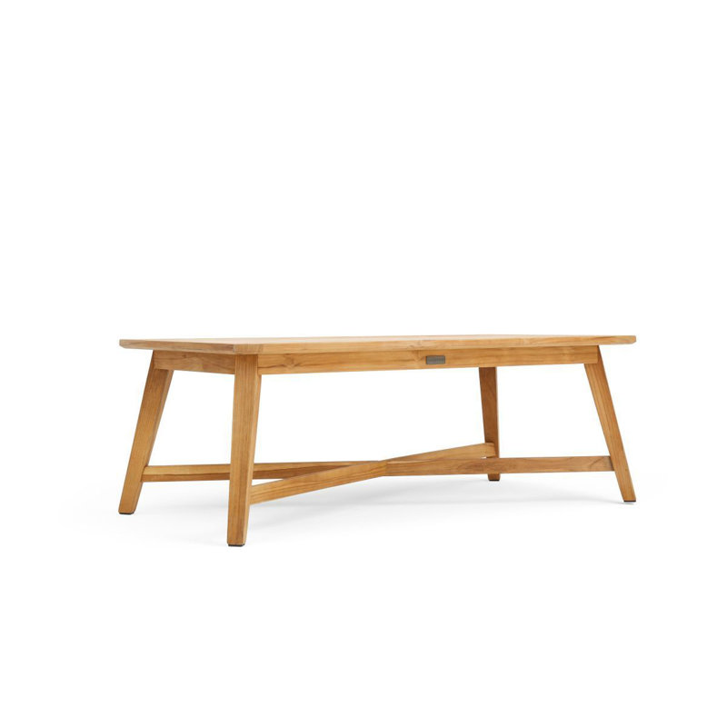 Table basse d'extérieur en teck naturel Winston 24 po x 48 po