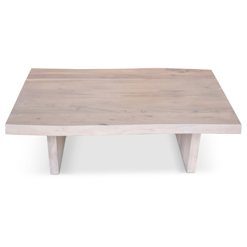 Colin Kentley Solid Wood Sled Coffee Table, White Wash