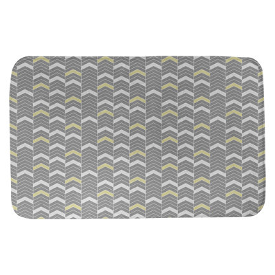 Tapis pour salle de bain lineed chevrons Stephenie