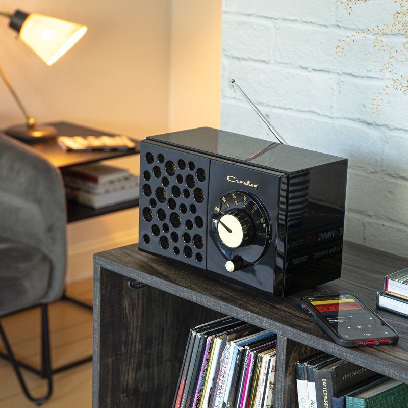 Maverick Portable Decorative Radio with Bluetooth, Black