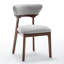 Chaise d'appoint en bois massif et tissu d'ameublement-131090356
