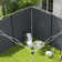 Paroi latérale en tissu gris Outsunny