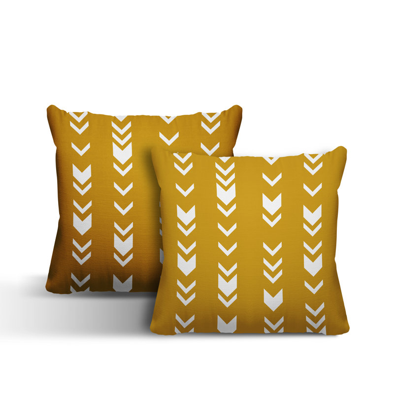  Coussin intérieur / extérieur, L 19 po x H 19 po, Jaune