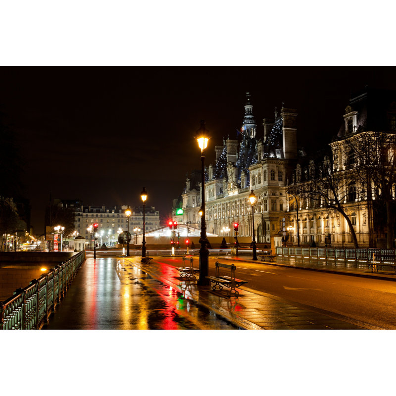 City Hall In Paris par Vvoevale - reproduction, H 8 po x l 12 po