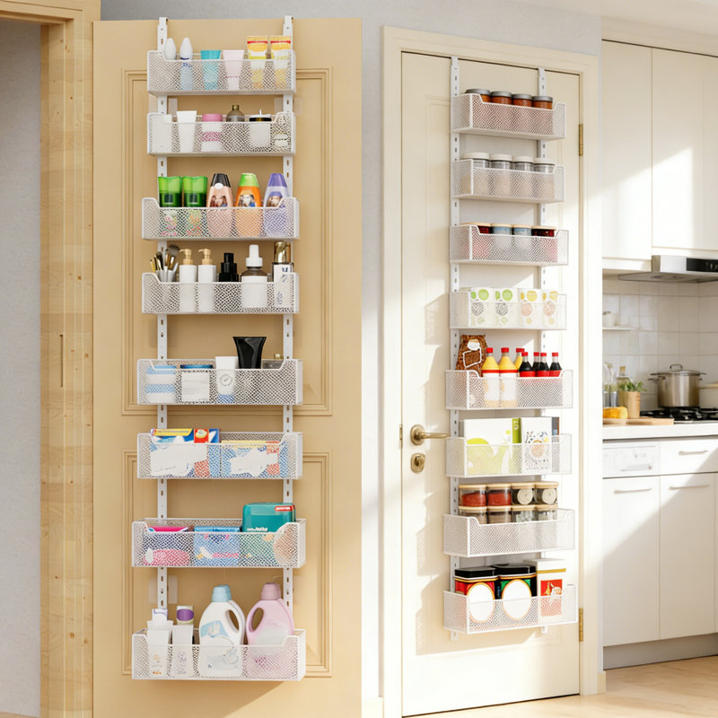 Over-the-Door Spice Rack, Black