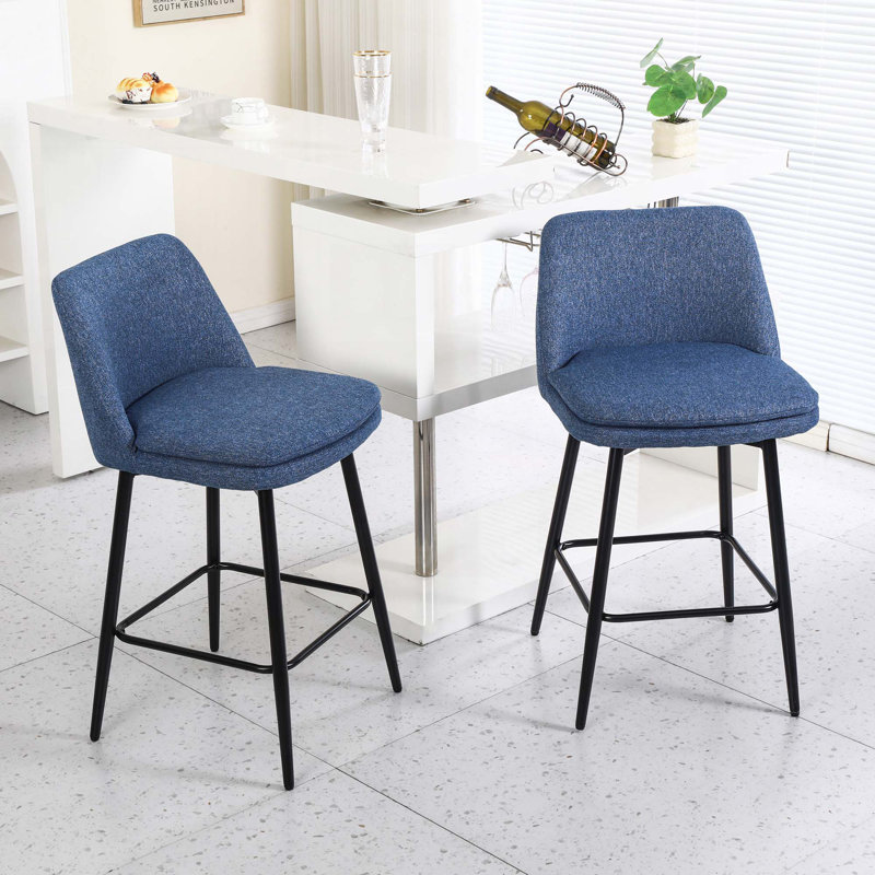 Counter Height Swivel Bar Stools, Blue