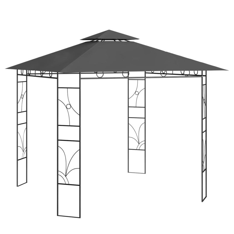 Thiells 3 x 3m Steel Patio Gazebo, Anthracite