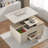 Modern Lift-up Folding Coffee Table With 4 Stools, 2 Drawers And Hidden Storage Space